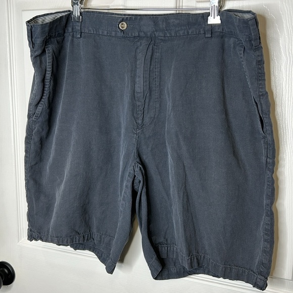 Peter Millar Linen & Silk Blend Short Men's 40 Gray Golf Shorts - Picture 3 of 6